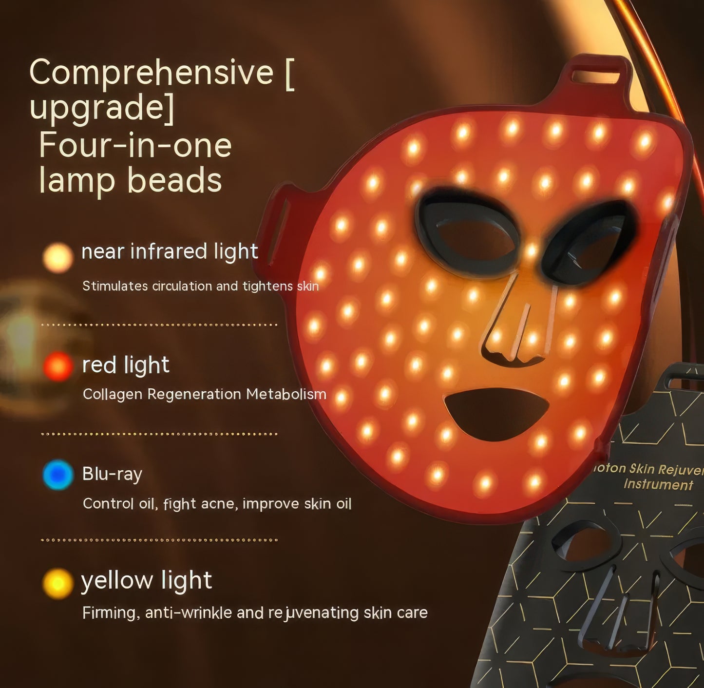 Led infrared rejuvenating mask